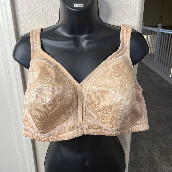 NWT Deyllo Women's Non Padded Wireless Plus Size Full Coverage Bra Size 46C #418 - Picture 2 of 12